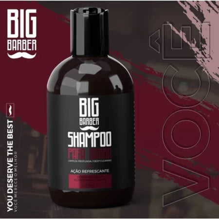 Kit Shampoo + Condicionador Para Barba Big Barber 250ml Caixa Com 2 Unidades