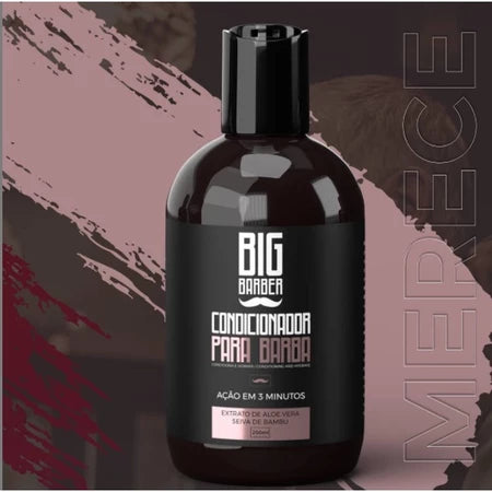 Kit Shampoo + Condicionador Para Barba Big Barber 250ml Caixa Com 2 Unidades