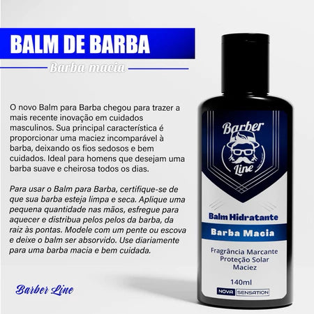 Kit Barba Macia Balm, Perfume Para Barba, Óleo e Shampoo