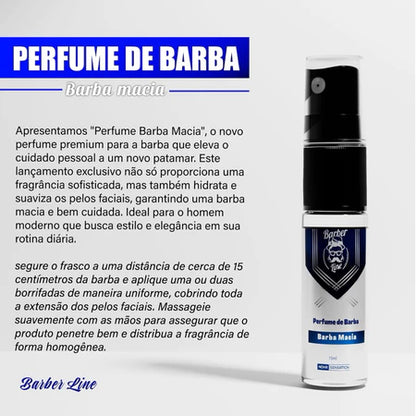 Kit Barba Macia Balm, Perfume Para Barba, Óleo e Shampoo