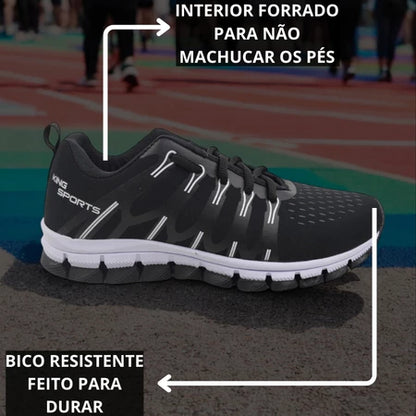 Tênis Masculino De Corrida Caminhada Ou Academia Modelo Esportivo Antiderrapante Super Macio e Leve