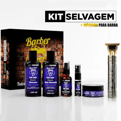 Kit Barba Balm, Óleo, Shampoo, Colônia e Pasta Modeladora