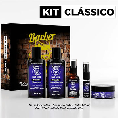 Kit Barba Balm, Óleo, Shampoo, Colônia e Pasta Modeladora